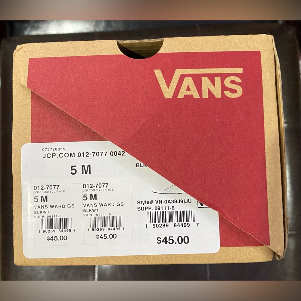 Vans Ward Unisex Skate Shoes Black/white Suede Size 5 M/ 6.5 W - Picture 6 of 9